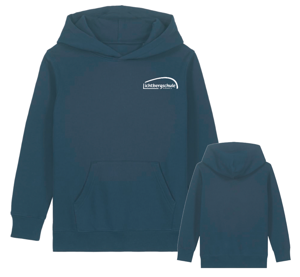 Kinder-Hoodie mit kleinem Brustlogo