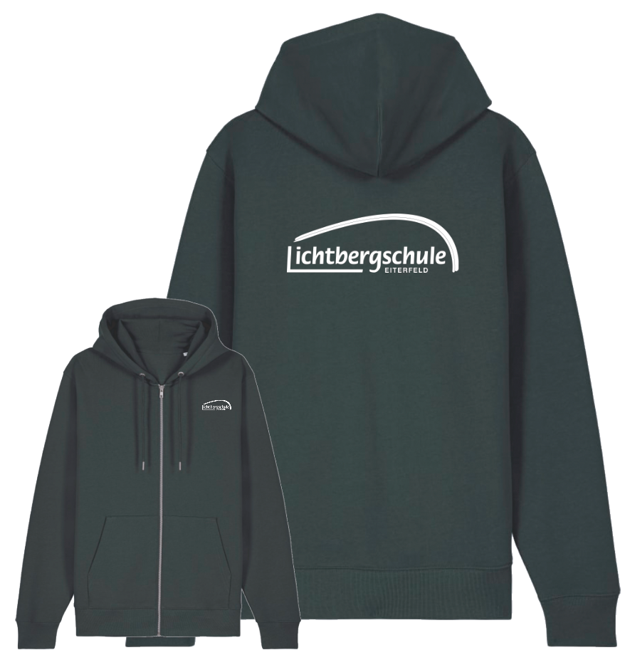 Unisex-Kapuzensweatjacke mit beidseitigem Logo Größe: M Farbe: Black