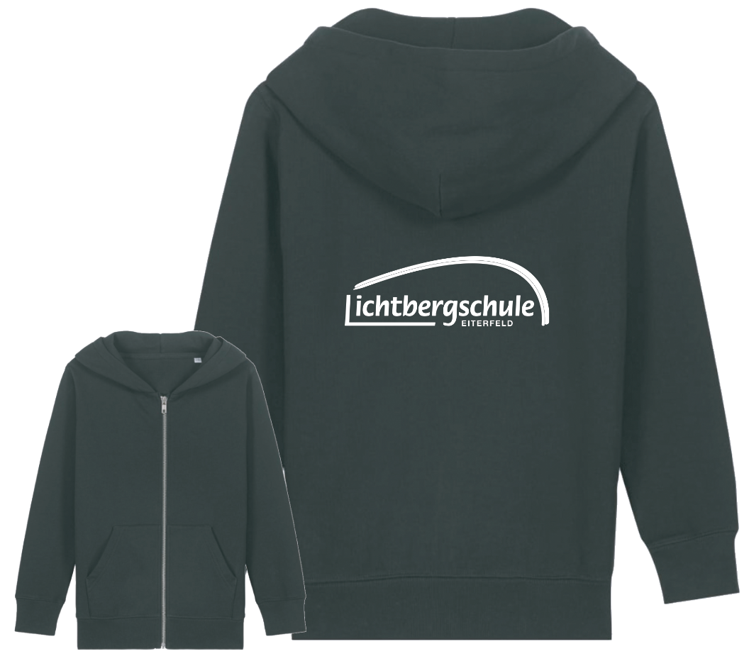 Kinder-Kapuzensweatjacke mit großem Rückenlogo