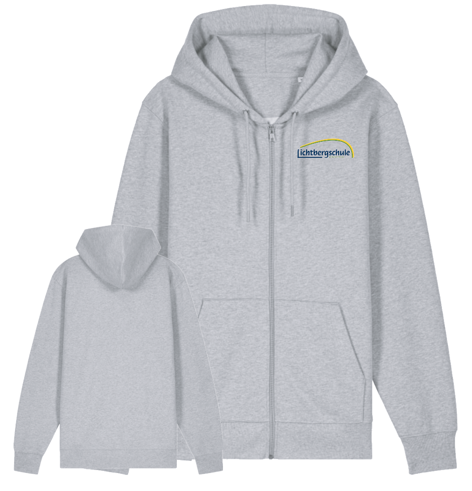 Unisex-Kapuzensweatjacke mit kleinem Brustlogo